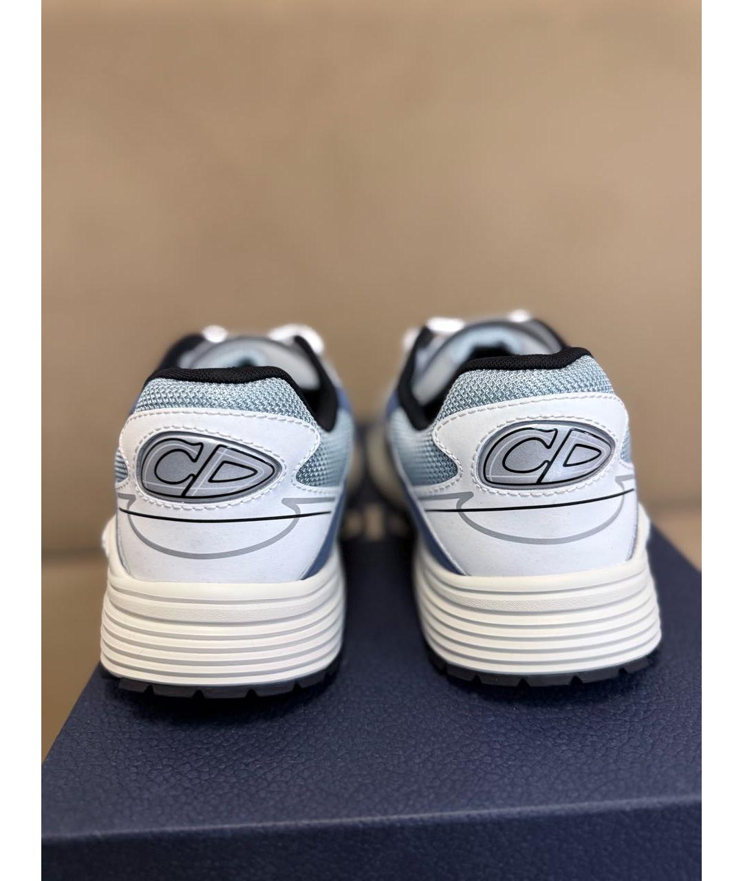 CHRISTIAN DIOR Голубые текстильные низкие кроссовки / кеды, фото 5