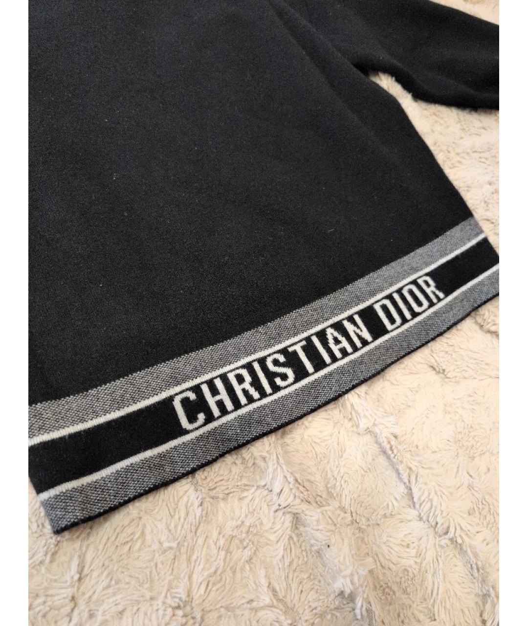 CHRISTIAN DIOR Черный кашемировый джемпер / свитер, фото 4