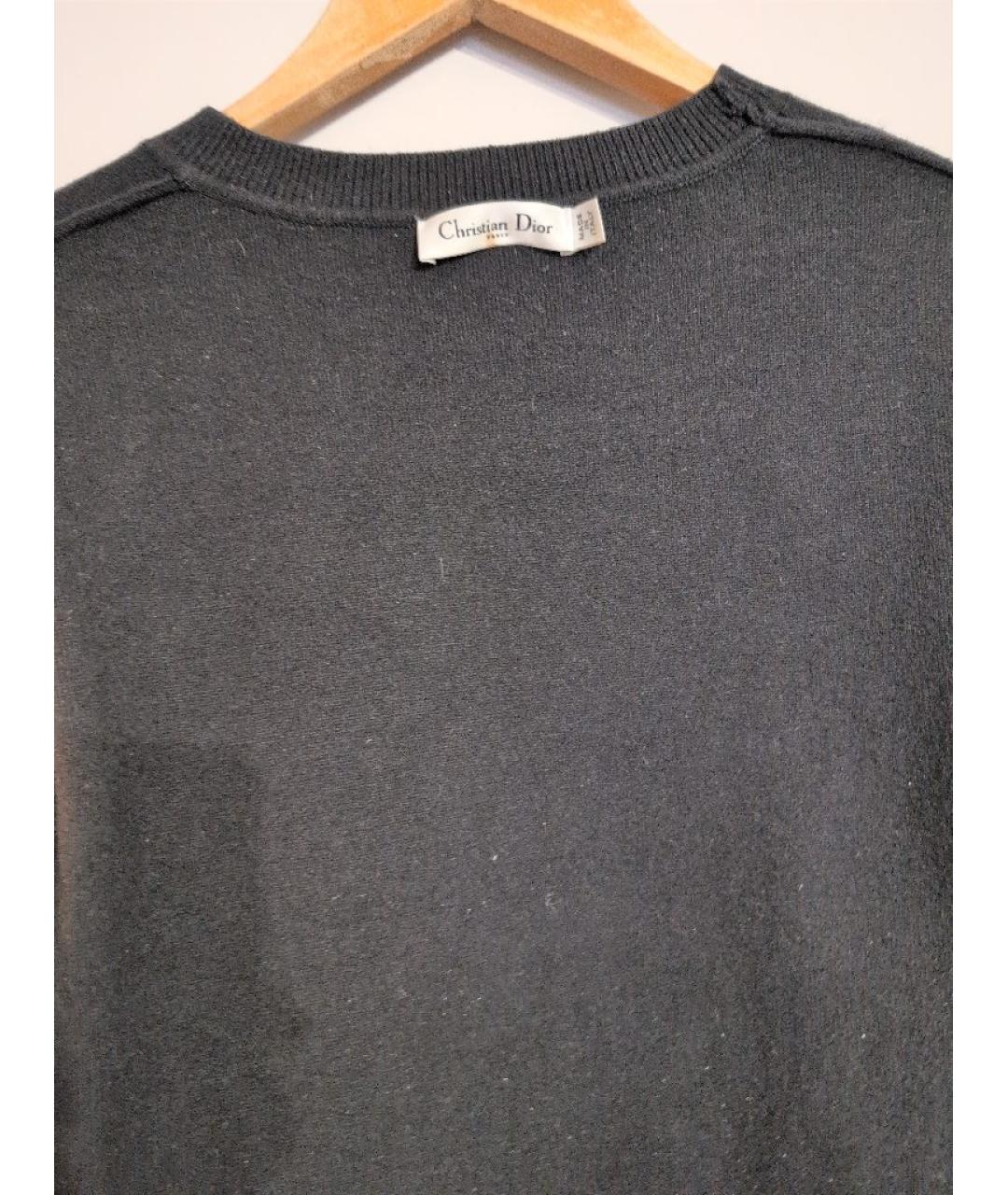 CHRISTIAN DIOR Черный кашемировый джемпер / свитер, фото 3
