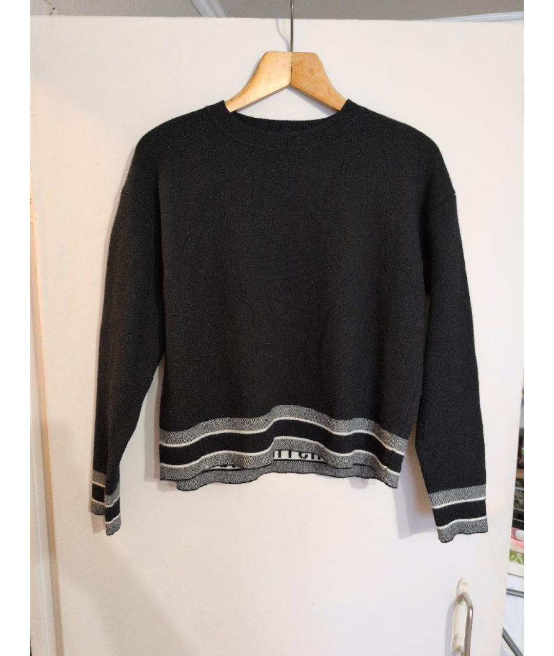 CHRISTIAN DIOR Черный кашемировый джемпер / свитер, фото 8