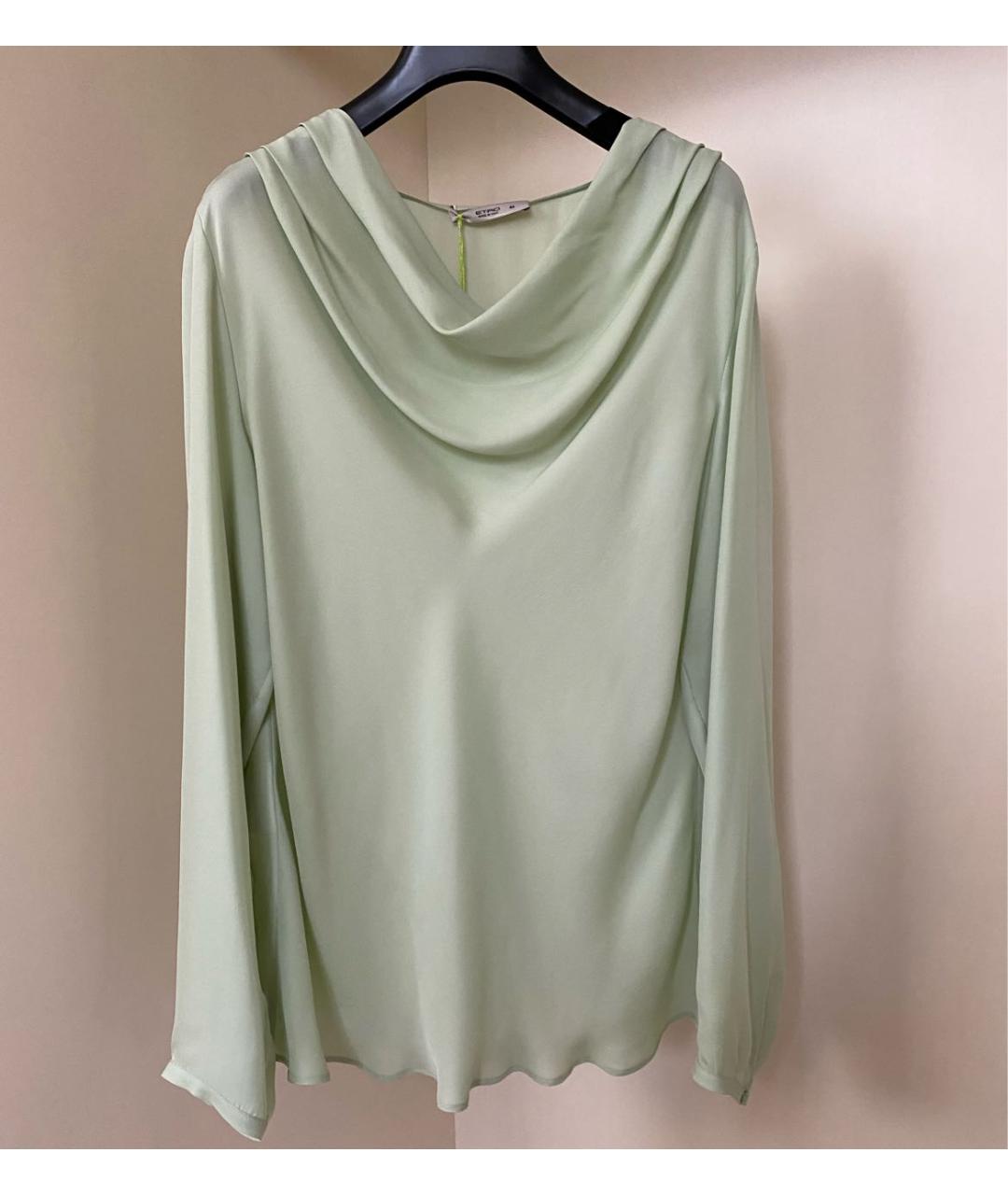 ETRO Зеленая шелковая блузы, фото 6