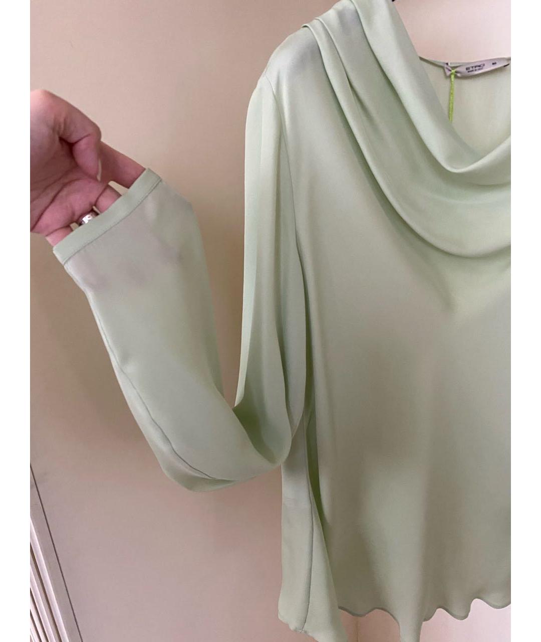 ETRO Зеленая шелковая блузы, фото 7