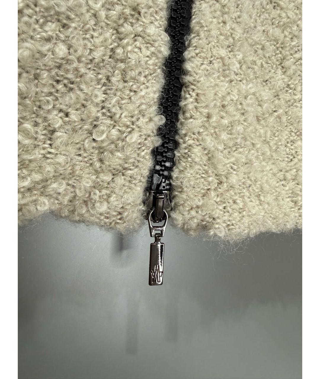 MONCLER Бежевая шерстяная жилетка, фото 4