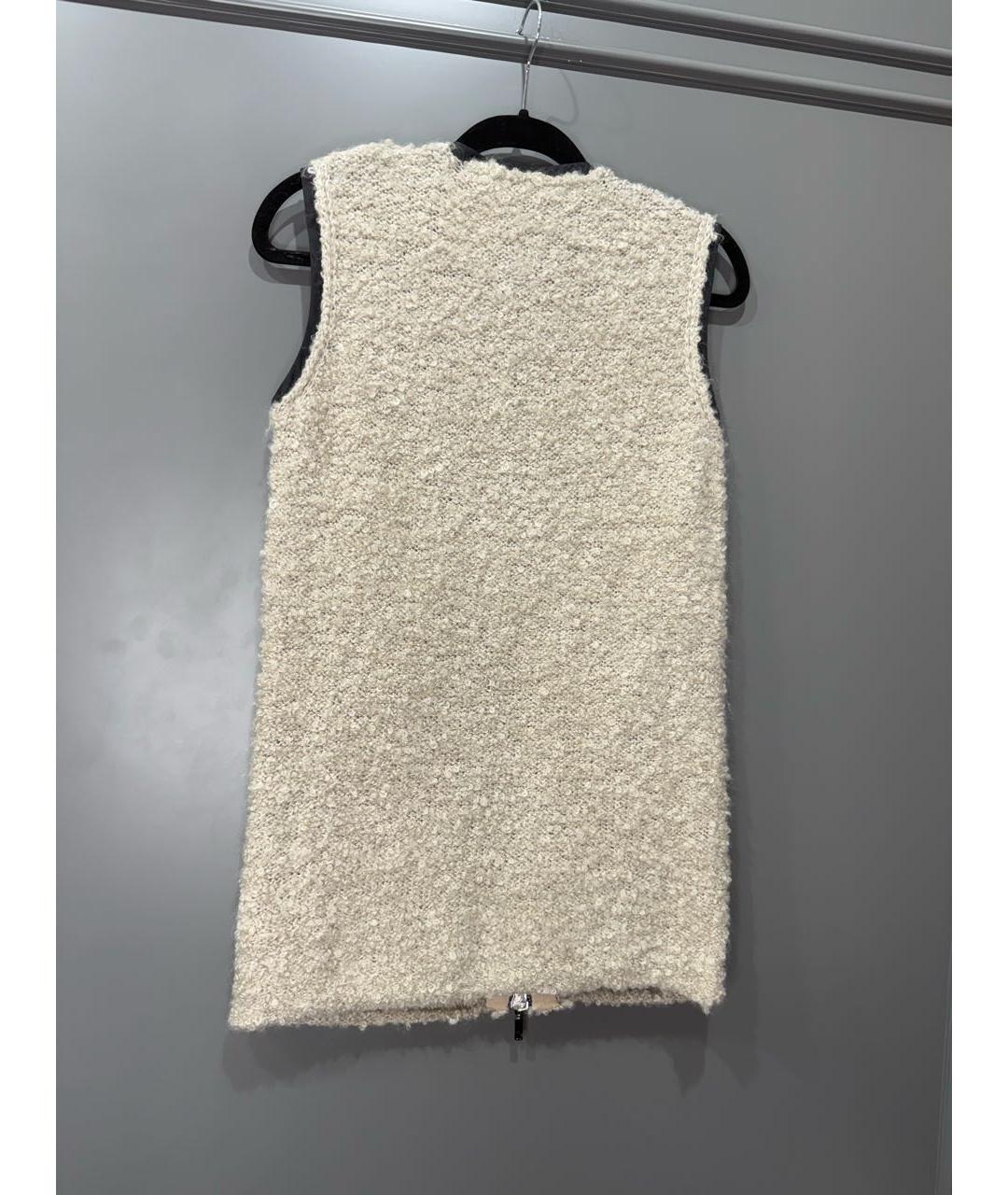 MONCLER Бежевая шерстяная жилетка, фото 2