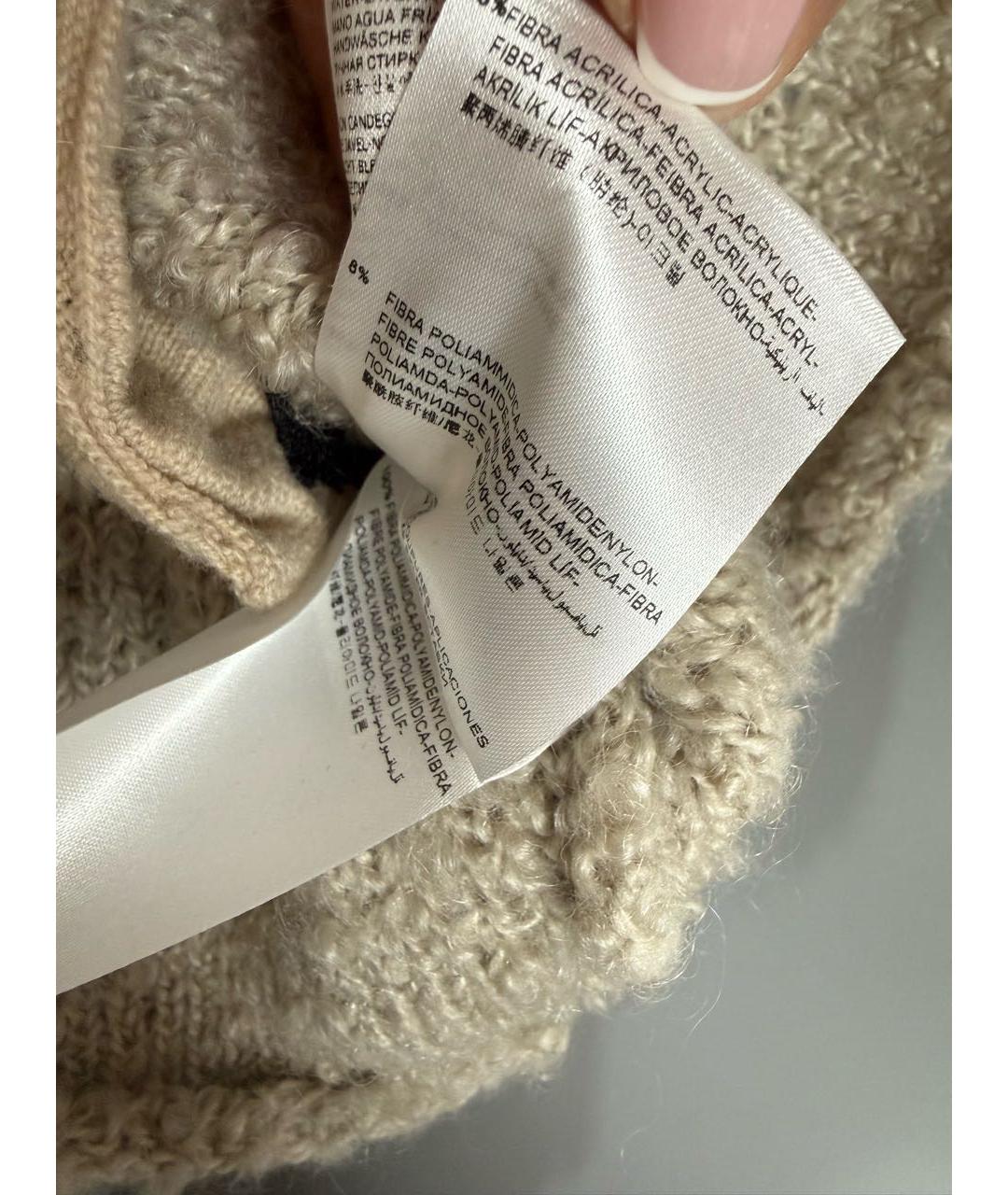 MONCLER Бежевая шерстяная жилетка, фото 7