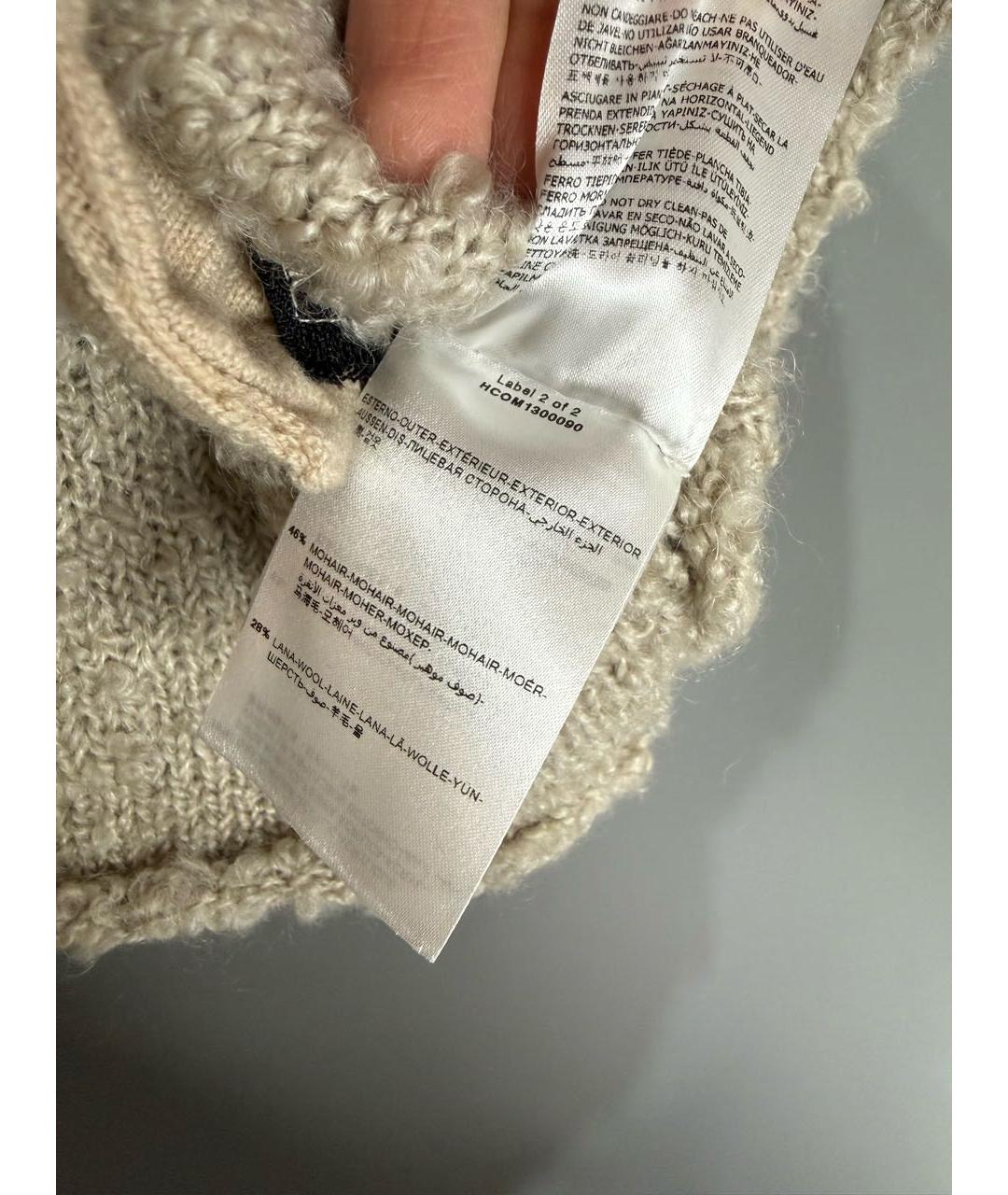 MONCLER Бежевая шерстяная жилетка, фото 6