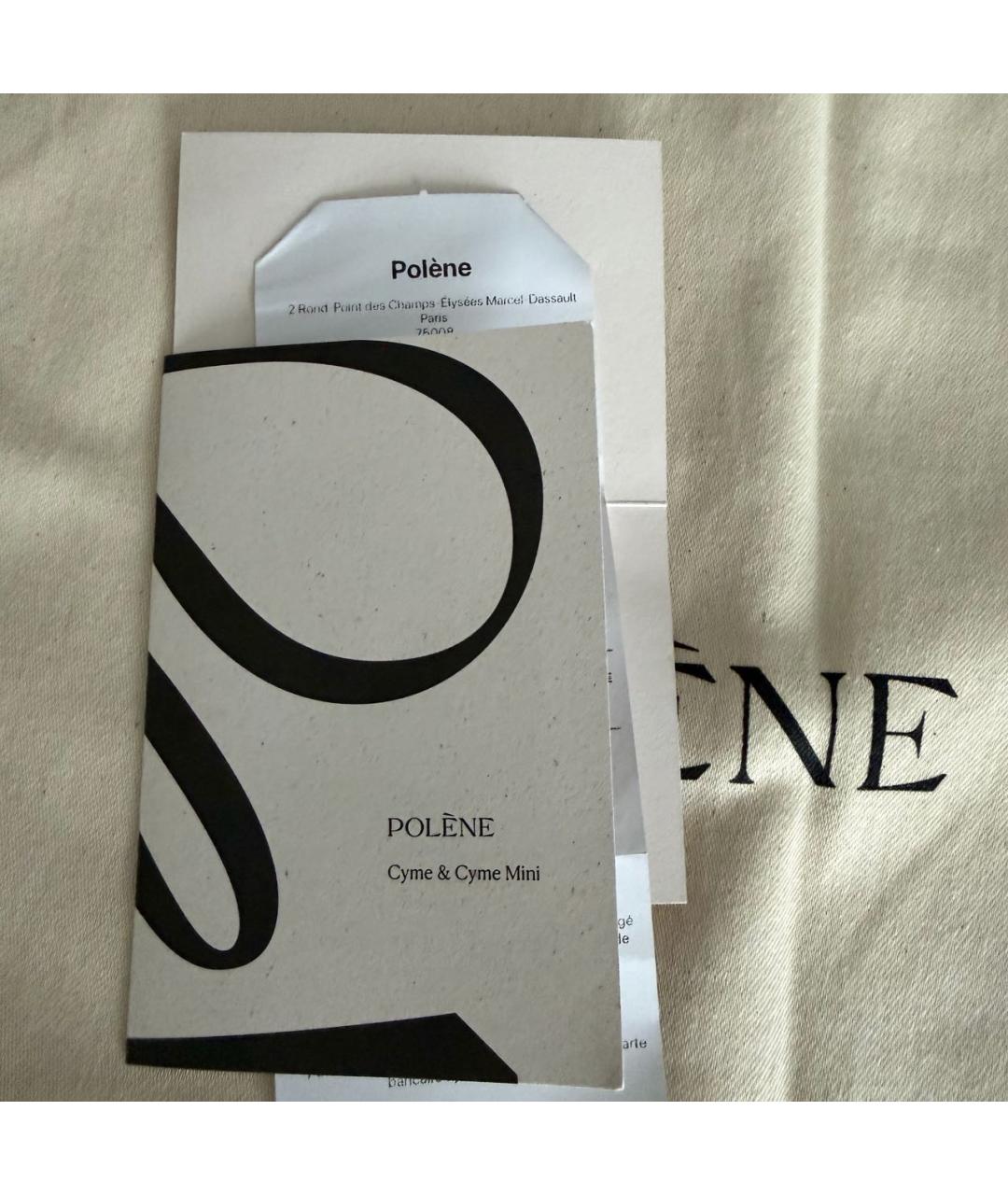 POLENE Коричневая кожаная сумка тоут, фото 7