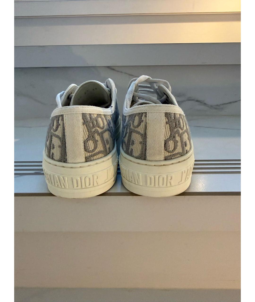 CHRISTIAN DIOR Белые текстильные кеды, фото 3