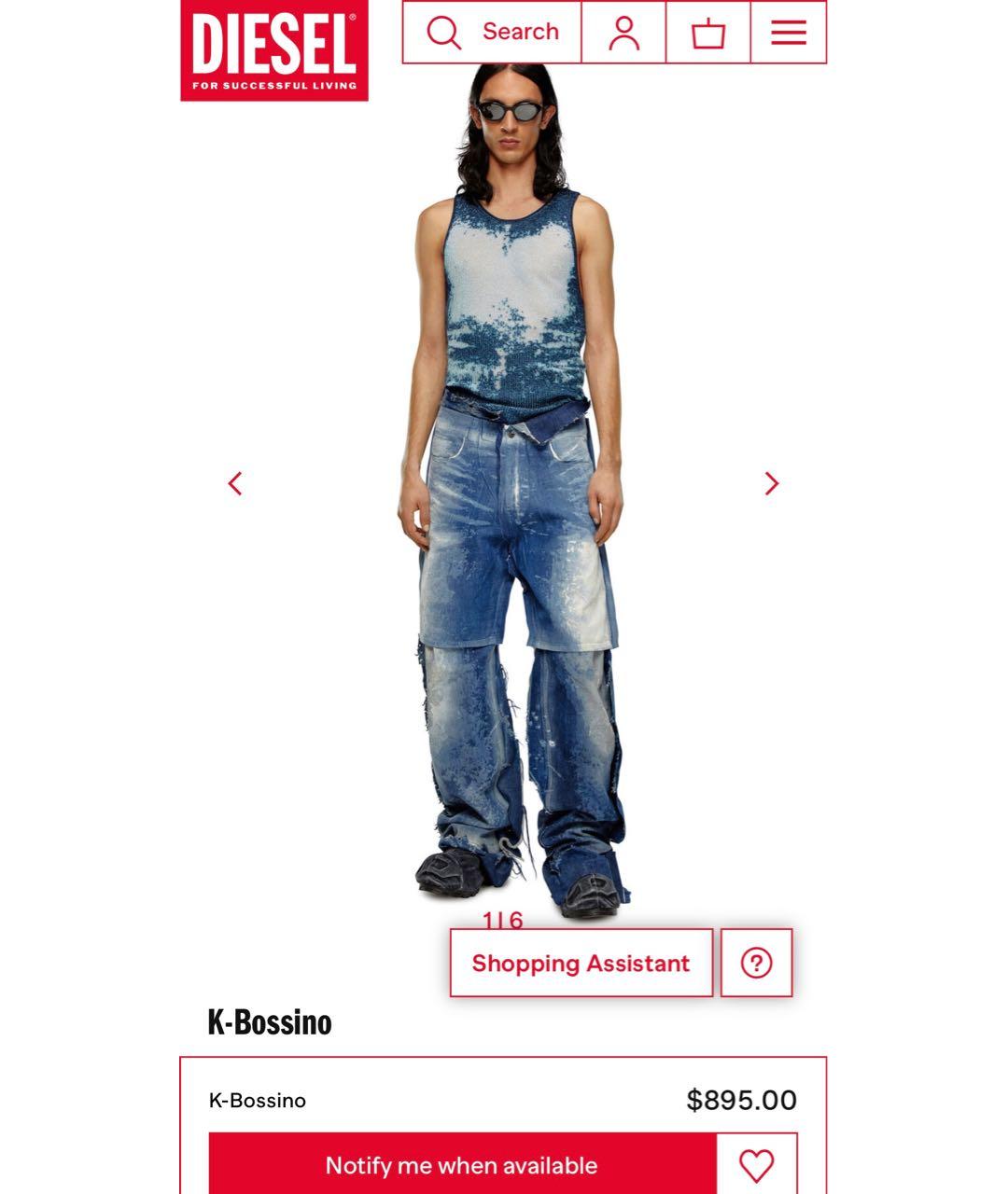 DIESEL Синяя майка, фото 8