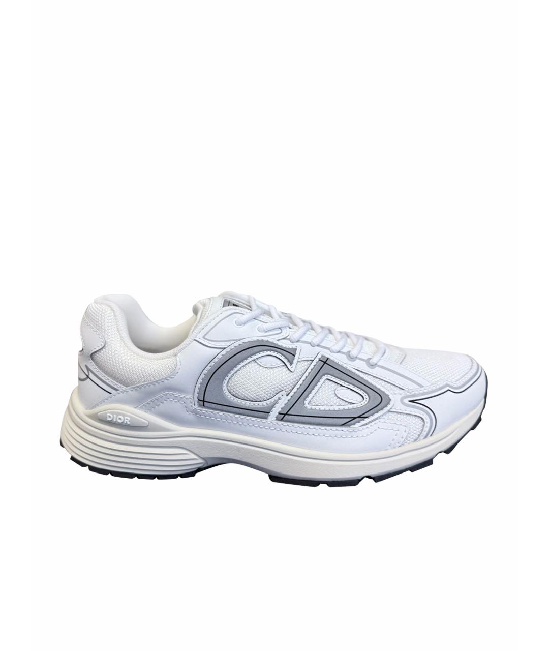 CHRISTIAN DIOR Белые текстильные низкие кроссовки / кеды, фото 1