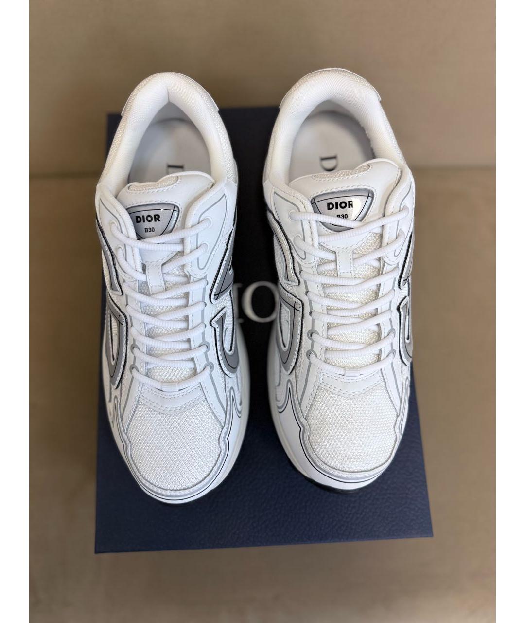 CHRISTIAN DIOR Белые текстильные низкие кроссовки / кеды, фото 2