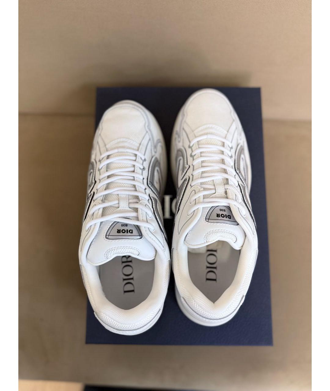 CHRISTIAN DIOR Белые текстильные низкие кроссовки / кеды, фото 3