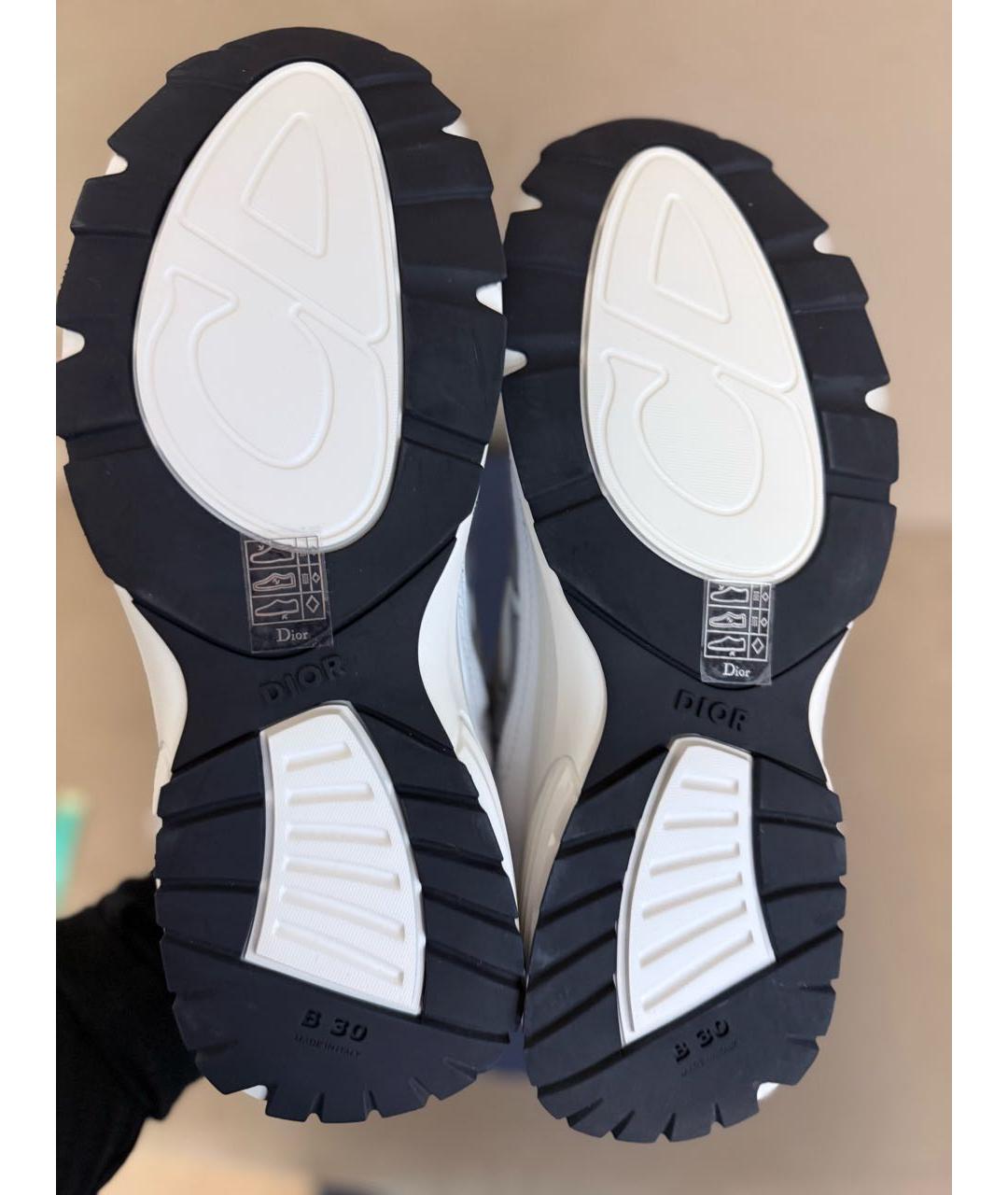 CHRISTIAN DIOR Белые текстильные низкие кроссовки / кеды, фото 4