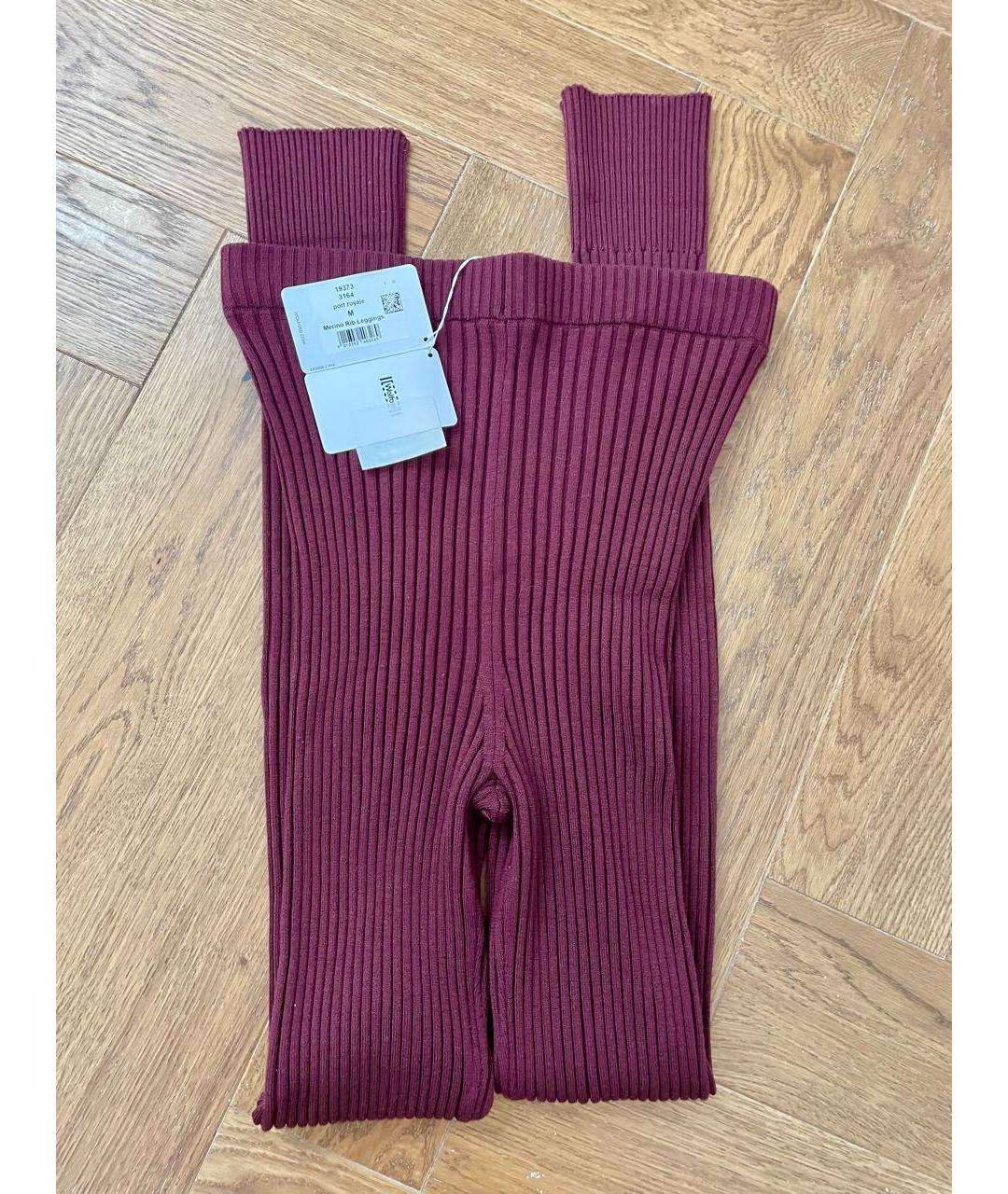 WOLFORD Бордовые шерстяные леггинсы и велосипедки, фото 6