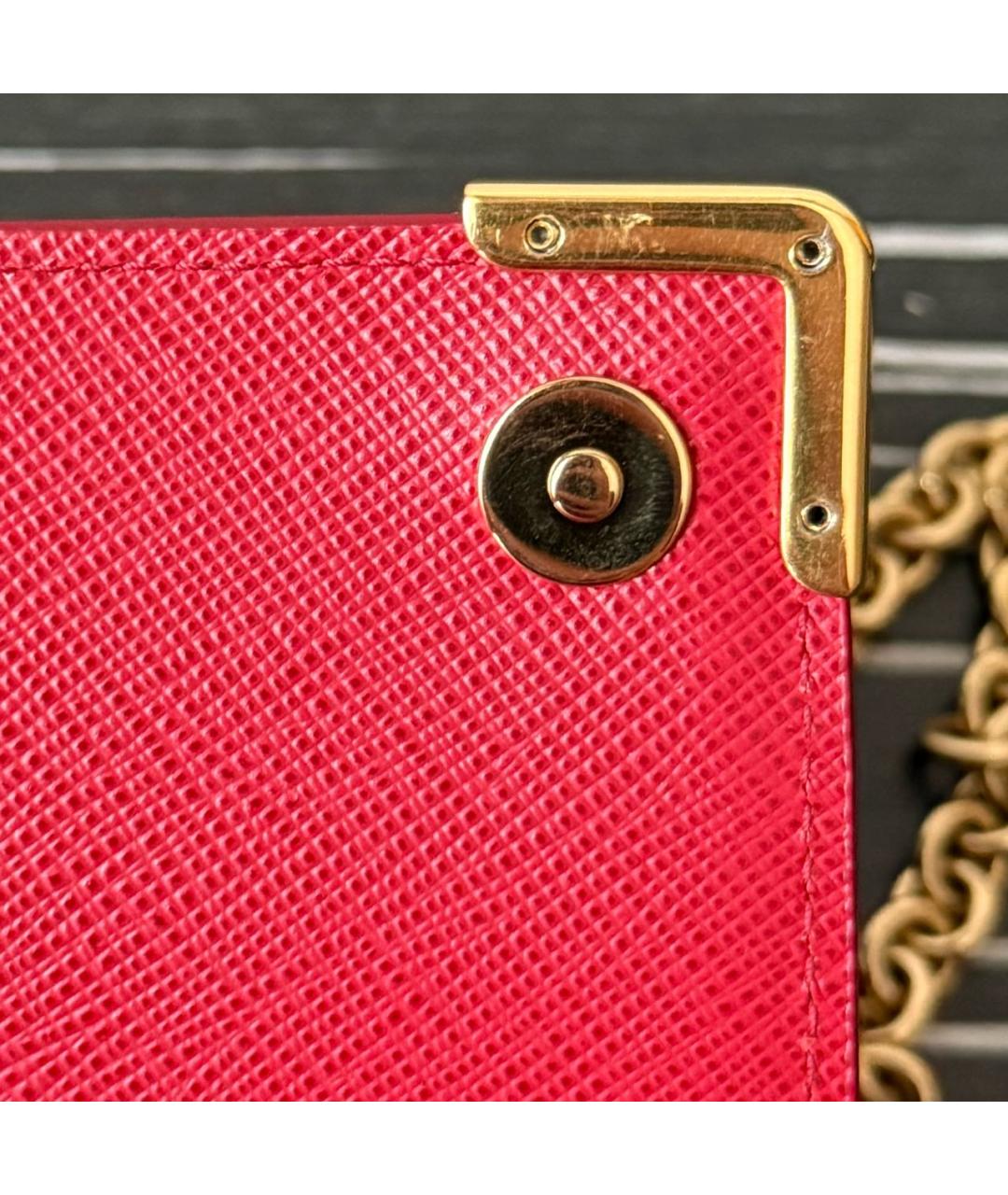 PRADA Красная кожаная сумка через плечо, фото 6