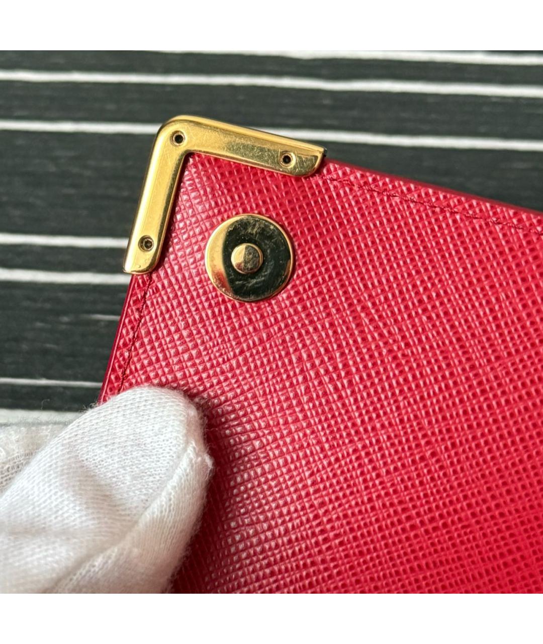 PRADA Красная кожаная сумка через плечо, фото 5