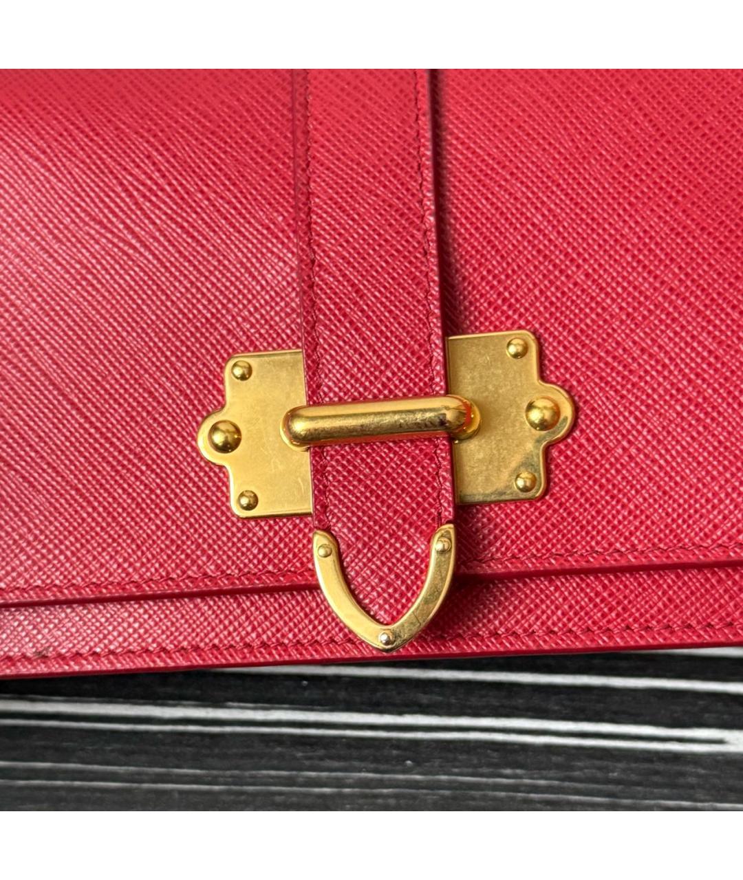 PRADA Красная кожаная сумка через плечо, фото 7