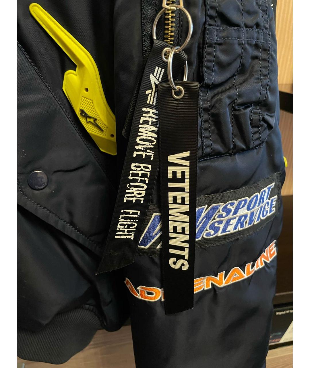 VETEMENTS Темно-синяя полиамидовая куртка, фото 6