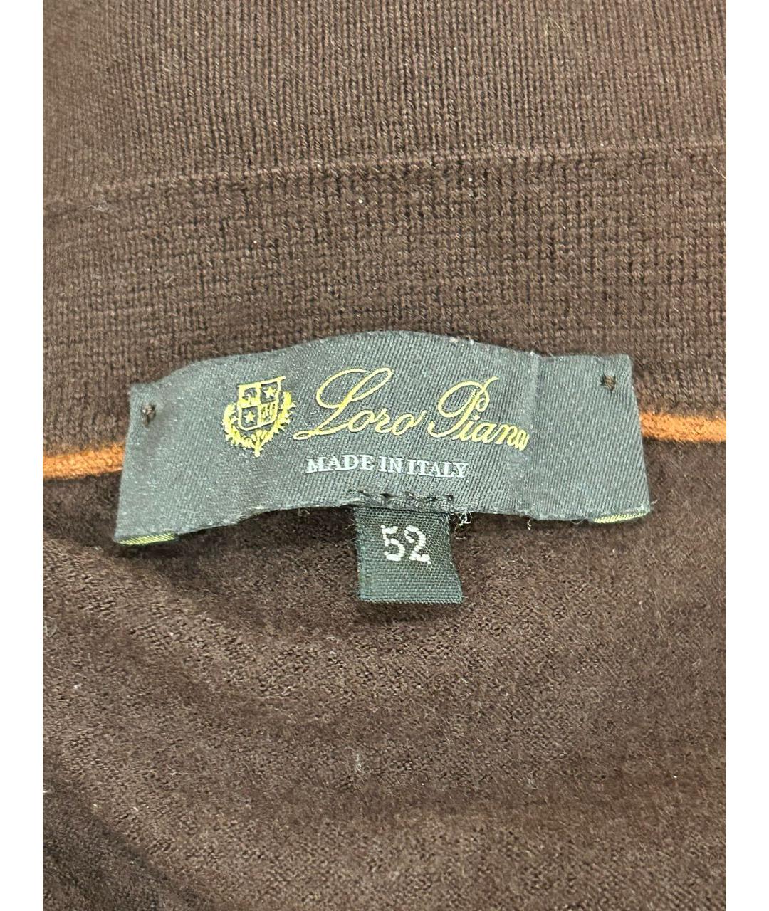 LORO PIANA Коричневый шерстяной джемпер / свитер, фото 3