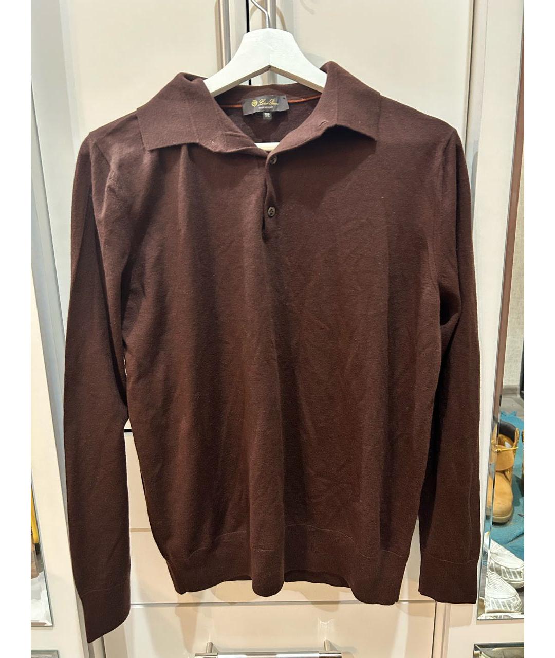 LORO PIANA Коричневый шерстяной джемпер / свитер, фото 6