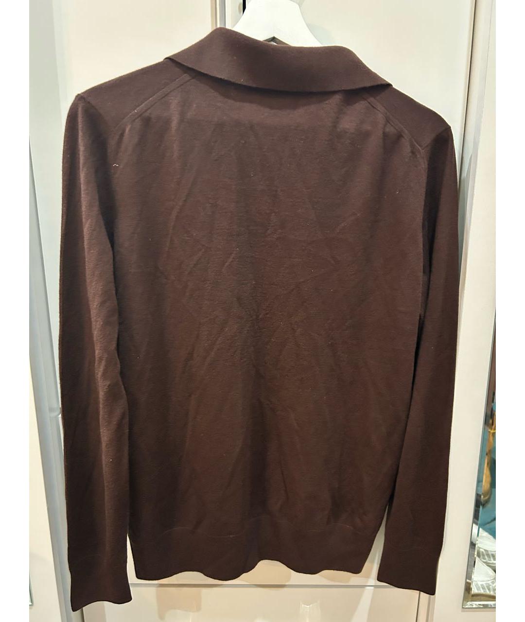 LORO PIANA Коричневый шерстяной джемпер / свитер, фото 2