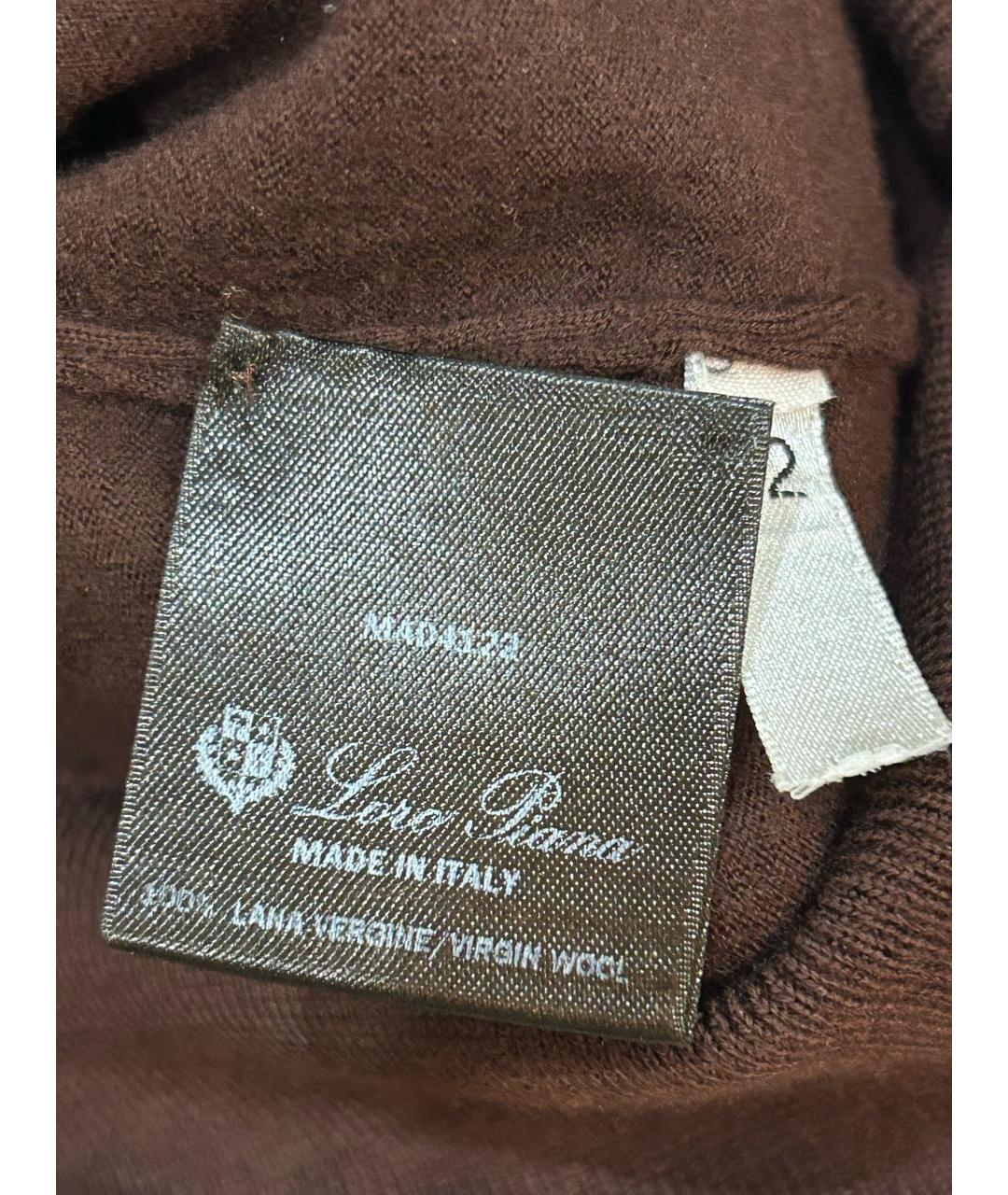 LORO PIANA Коричневый шерстяной джемпер / свитер, фото 4