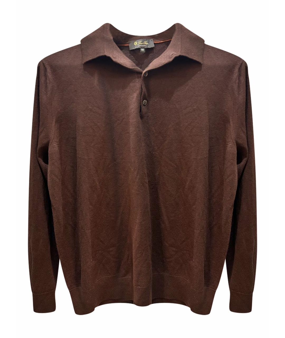 LORO PIANA Коричневый шерстяной джемпер / свитер, фото 1