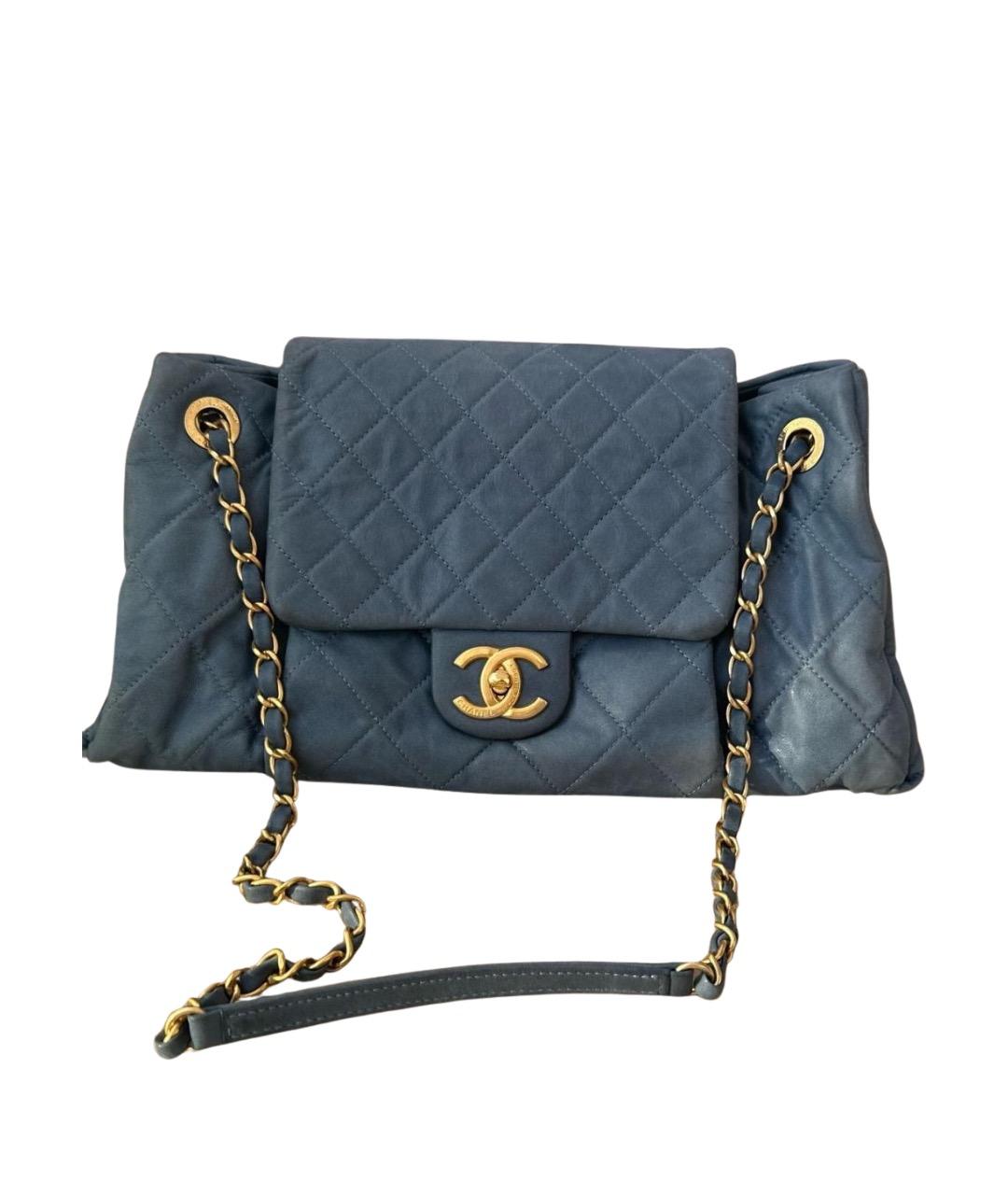 CHANEL Голубая сумка через плечо, фото 1