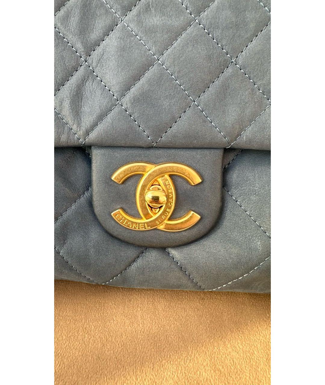 CHANEL Голубая сумка через плечо, фото 2