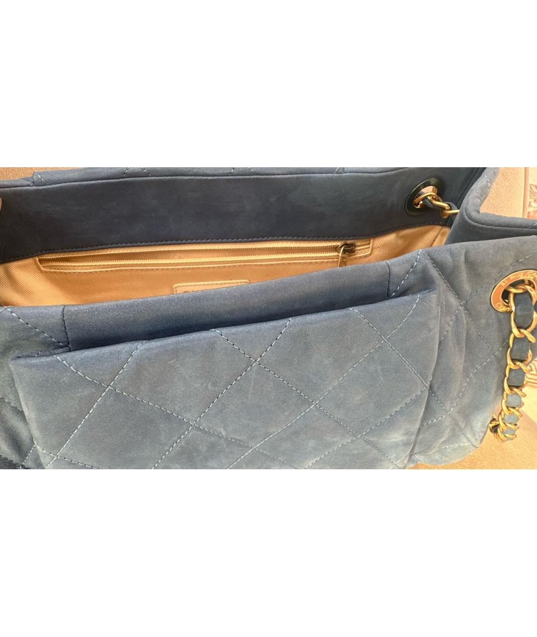 CHANEL Голубая сумка через плечо, фото 5