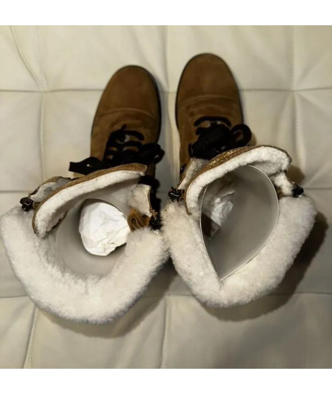 CHANEL Коричневые замшевые ботинки, фото 4