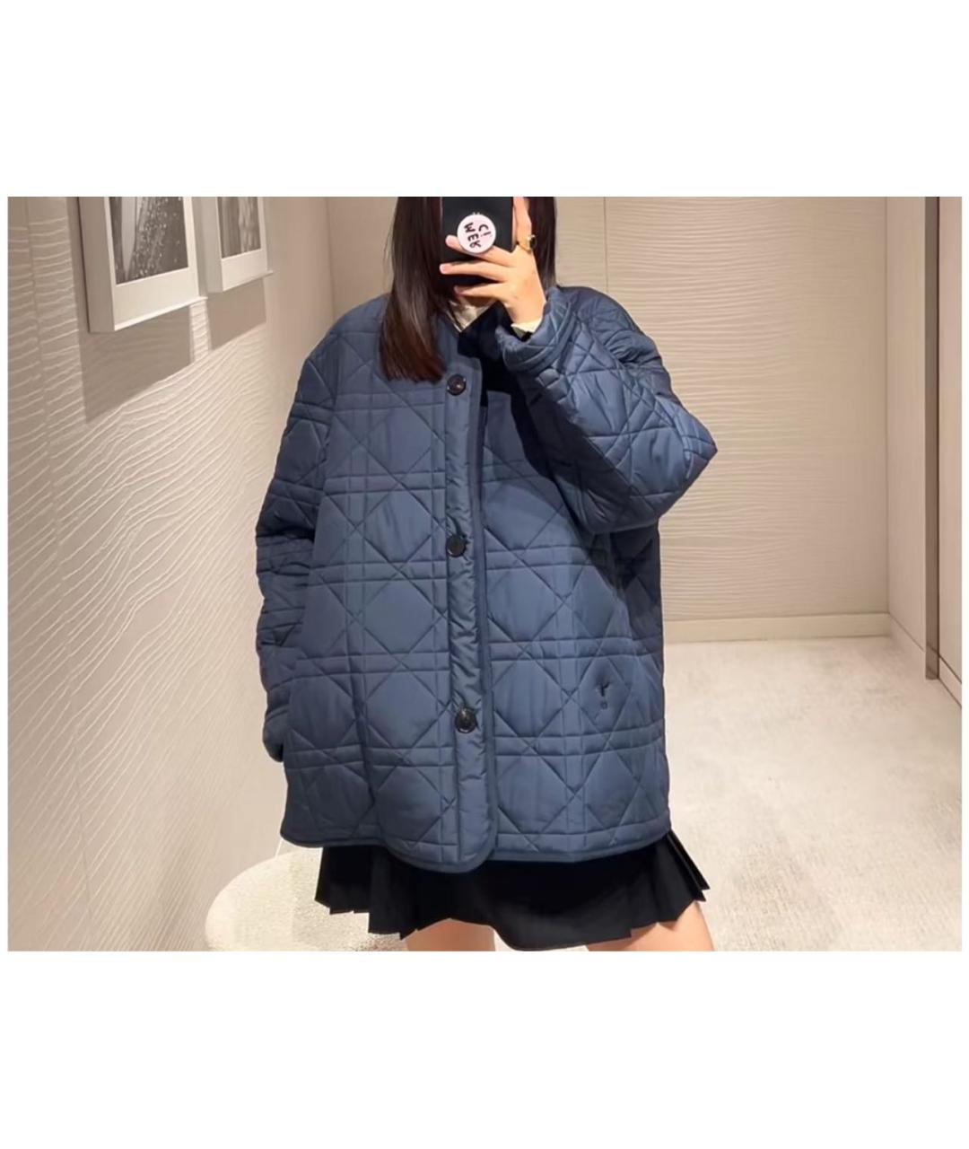 CHRISTIAN DIOR Синяя полиэстеровая куртка, фото 8