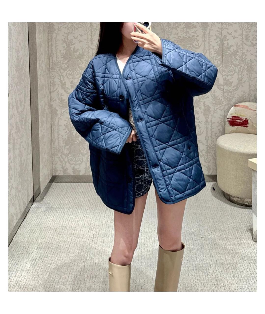 CHRISTIAN DIOR Синяя полиэстеровая куртка, фото 6