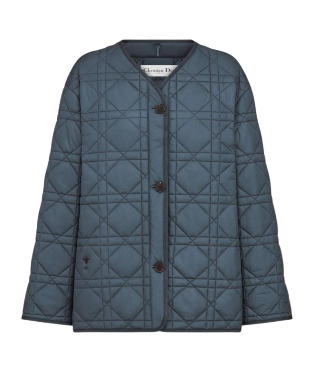 CHRISTIAN DIOR Синяя полиэстеровая куртка, фото 1