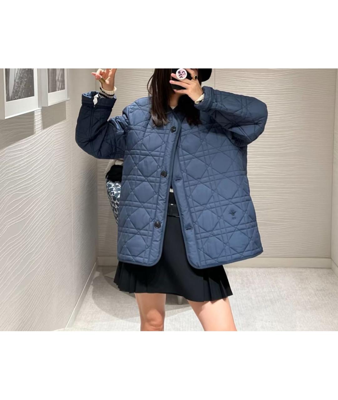 CHRISTIAN DIOR Синяя полиэстеровая куртка, фото 7