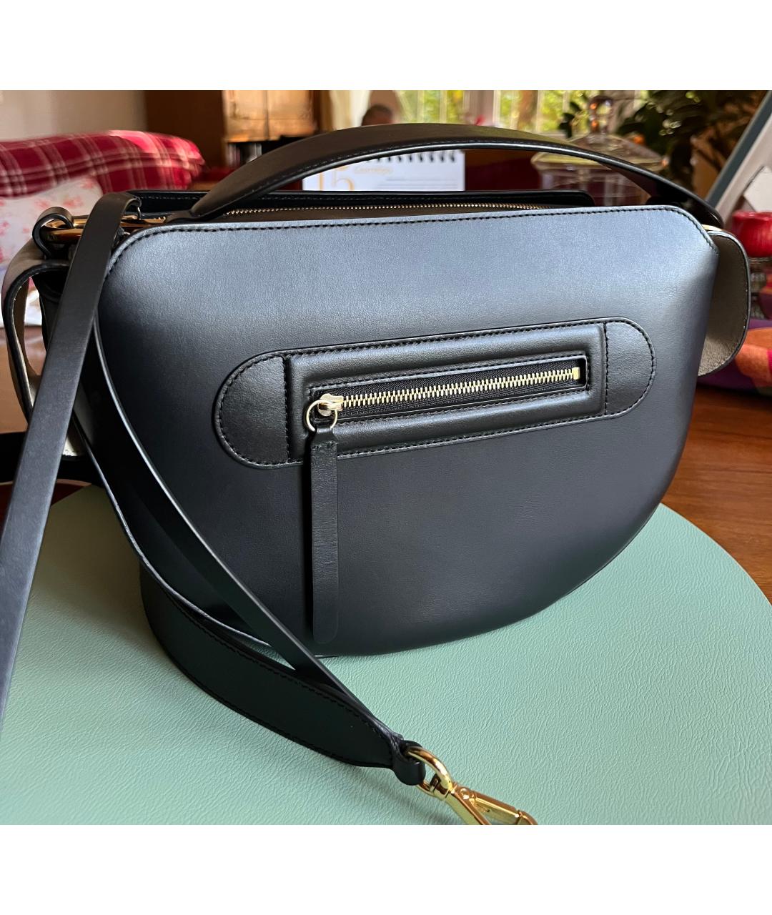 WANDLER Черная кожаная сумка через плечо, фото 2