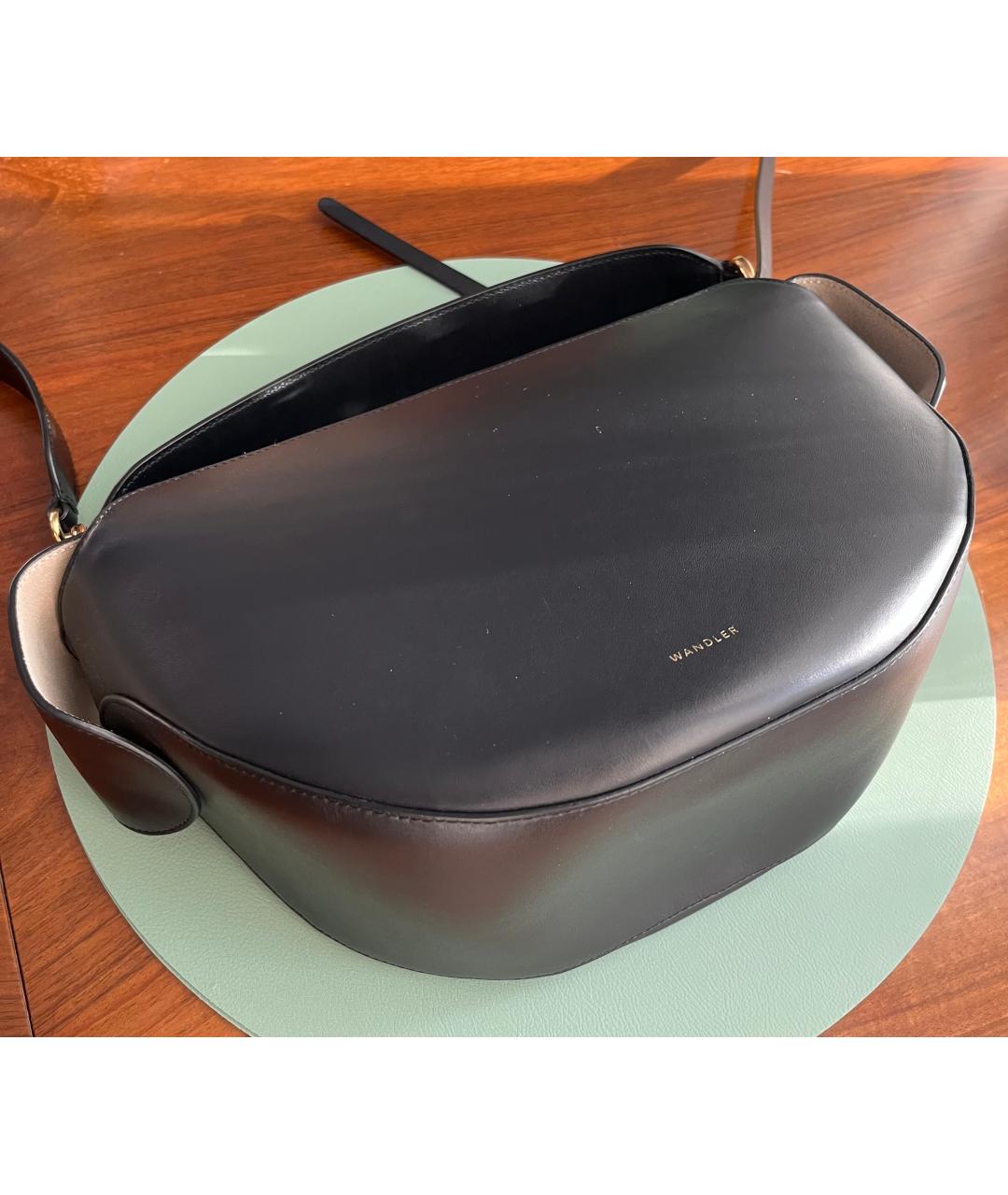 WANDLER Черная кожаная сумка через плечо, фото 6