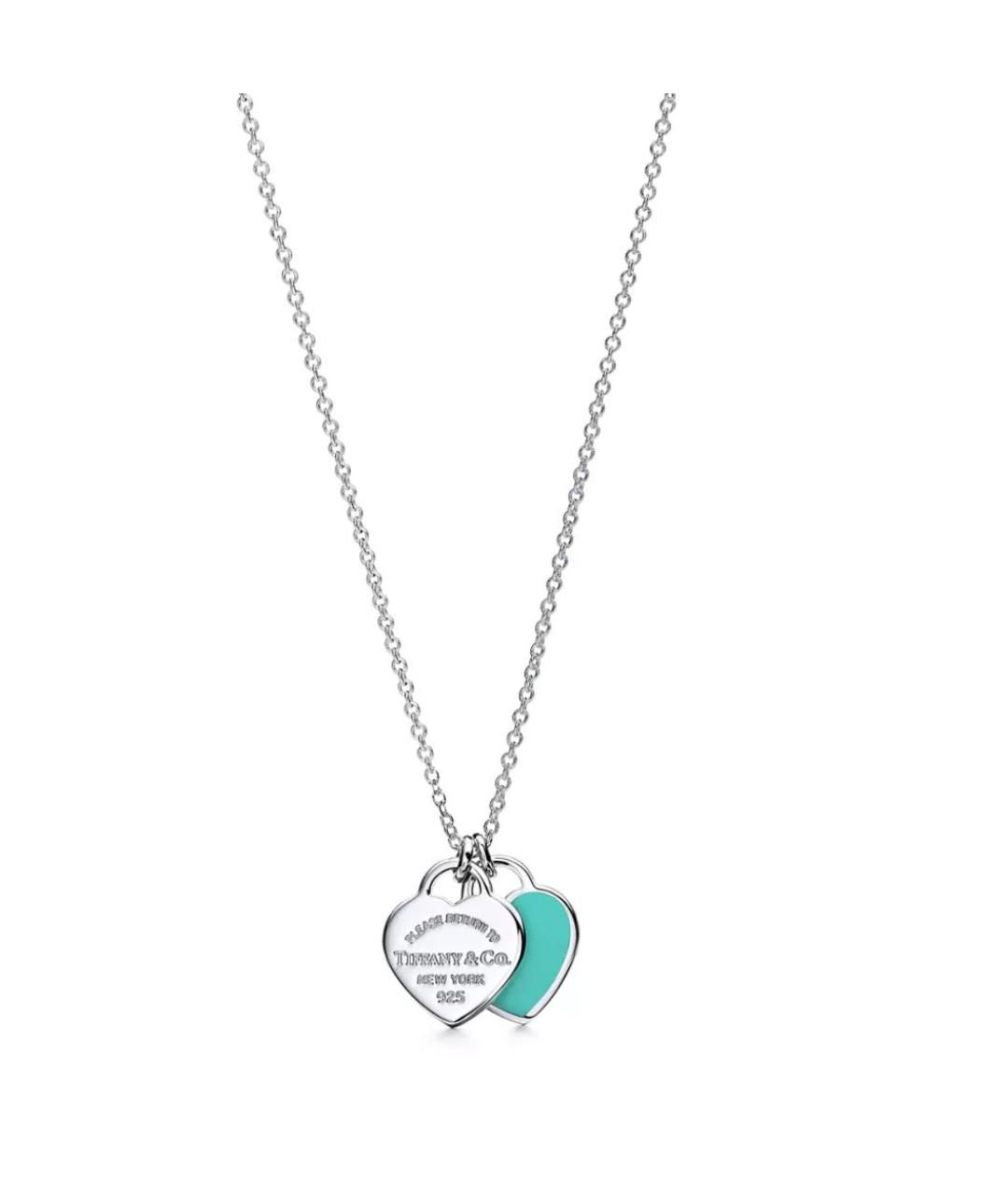 TIFFANY&CO Бирюзовое серебряное колье, фото 4