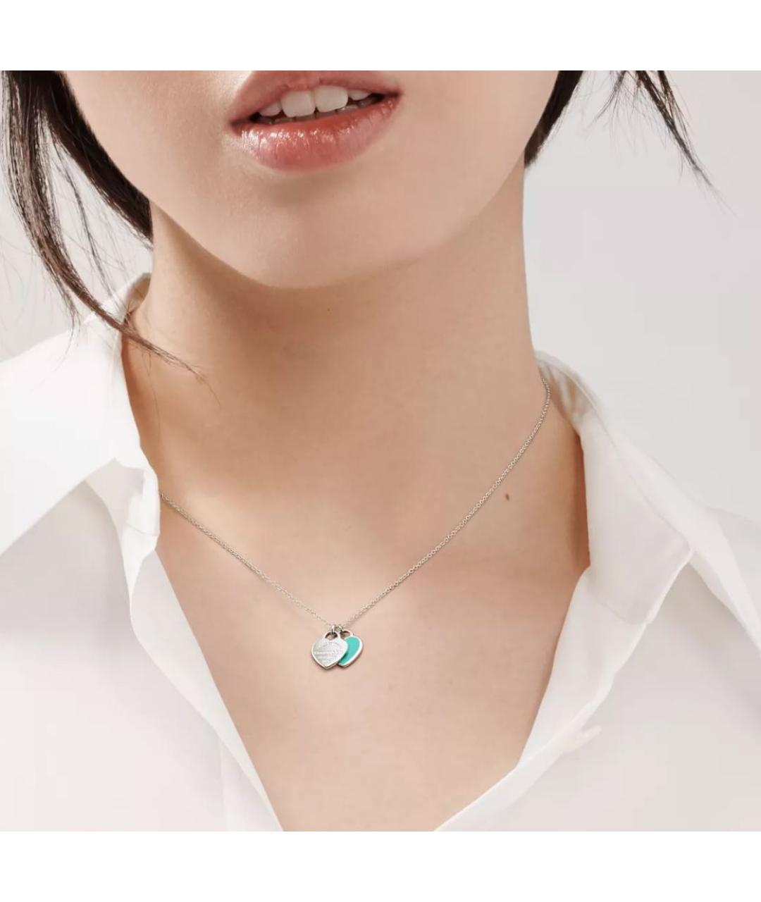 TIFFANY&CO Бирюзовое серебряное колье, фото 2
