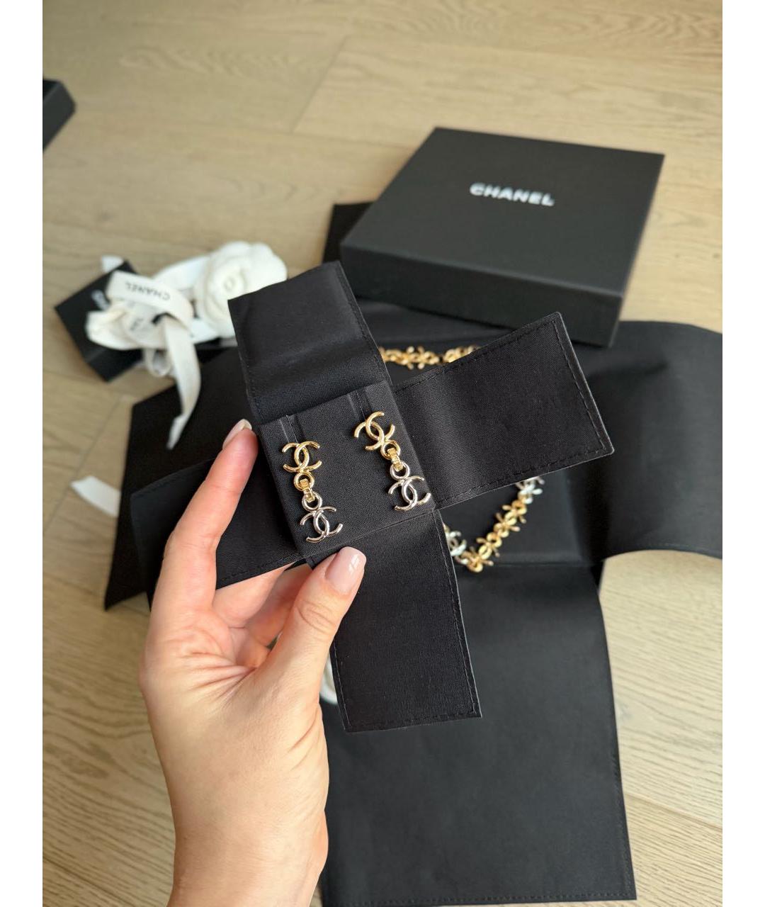 CHANEL Мульти металлические серьги, фото 3