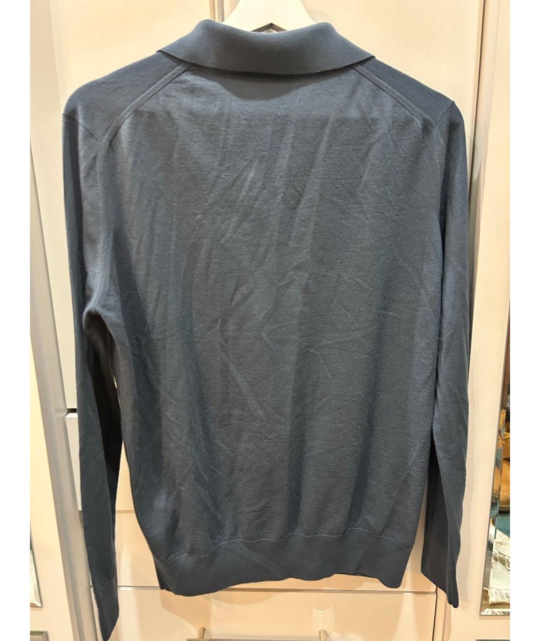 LORO PIANA Голубой шерстяной джемпер / свитер, фото 2