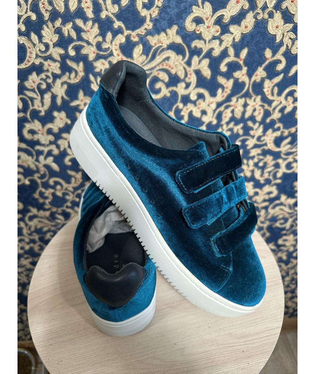 SANDRO Бирюзовые бархатные кеды, фото 7