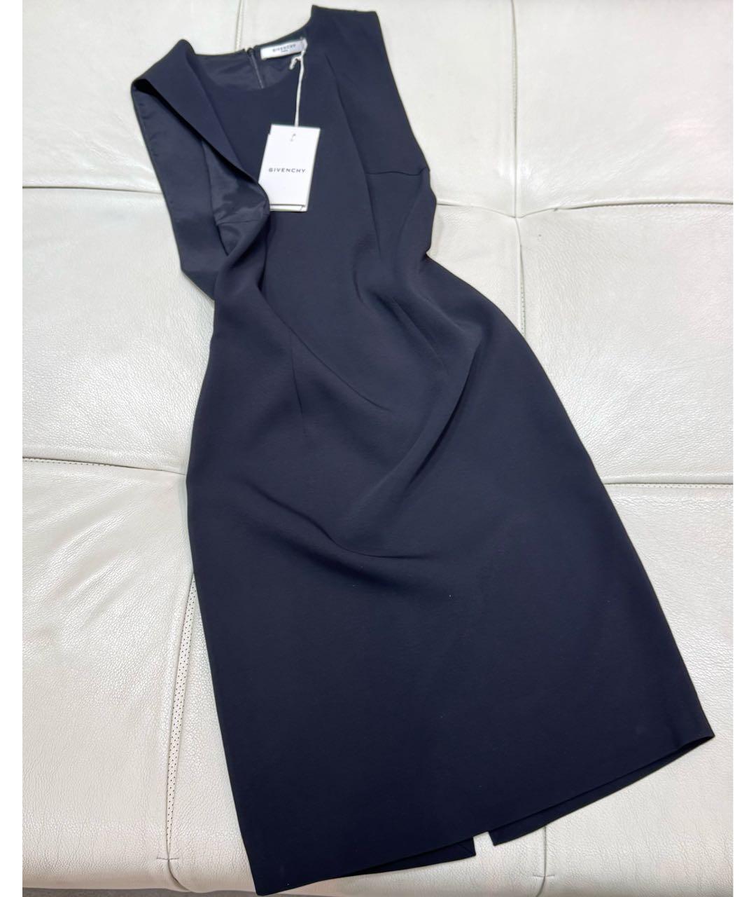 GIVENCHY Черное вискозное коктейльное платье, фото 7