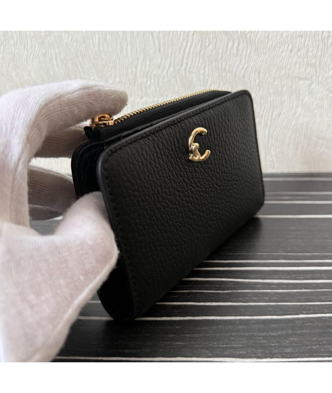 COCCINELLE Черный кожаный кошелек, фото 2