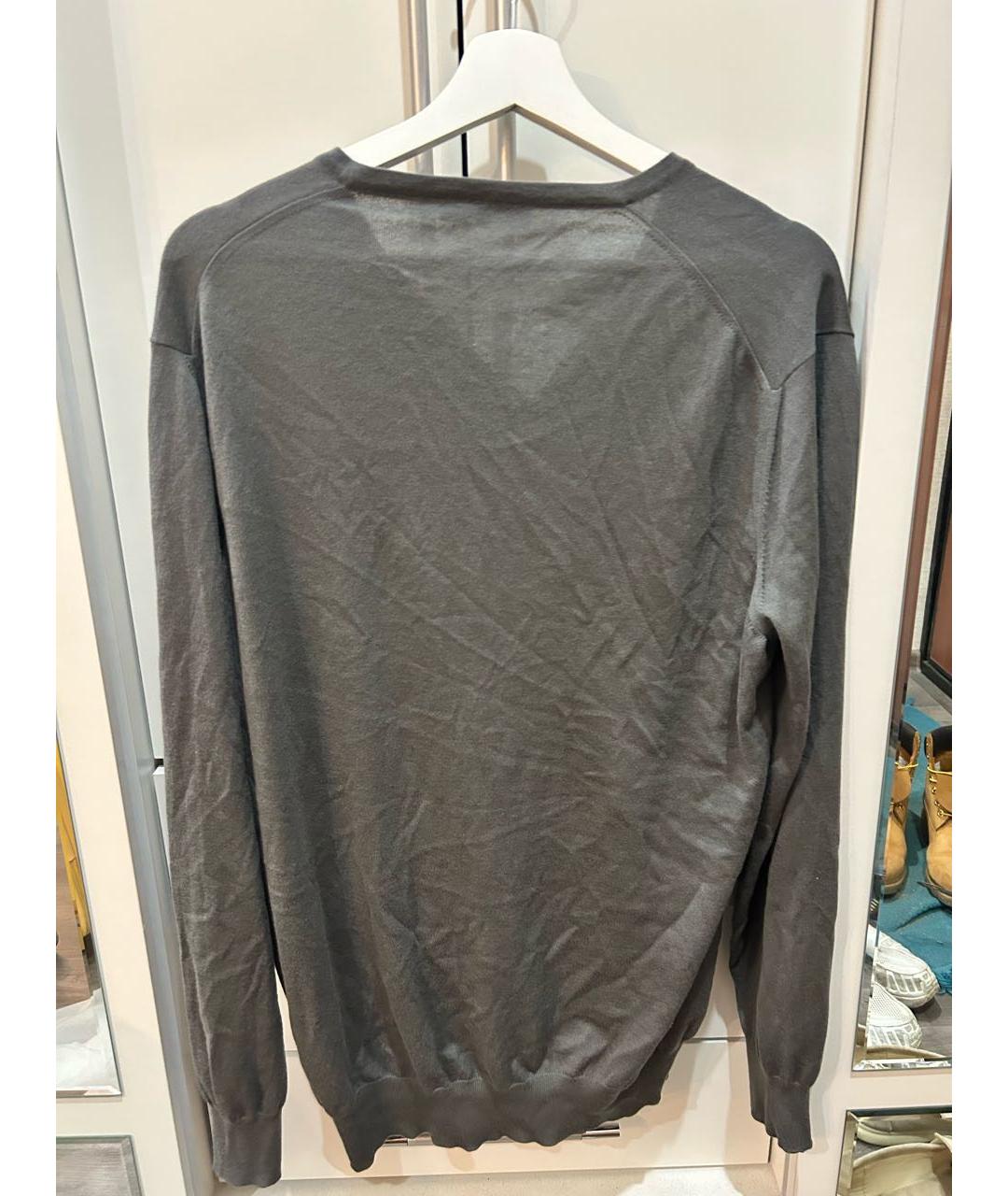 LORO PIANA Антрацитовый кашемировый джемпер / свитер, фото 2