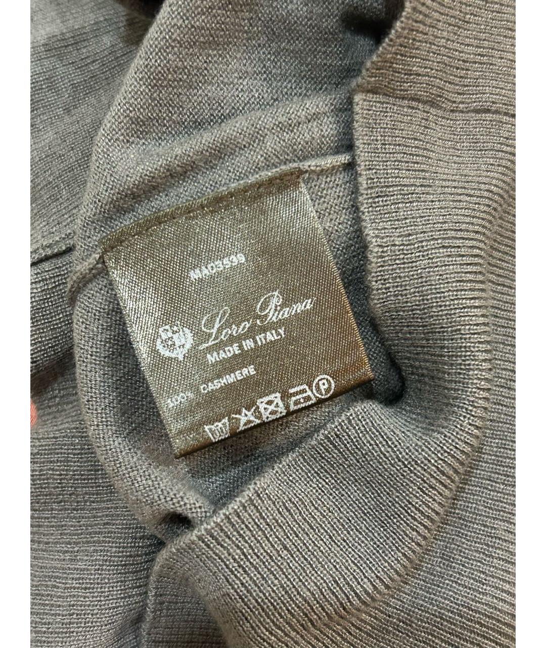 LORO PIANA Антрацитовый кашемировый джемпер / свитер, фото 3