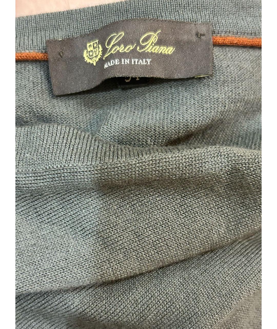 LORO PIANA Антрацитовый кашемировый джемпер / свитер, фото 5