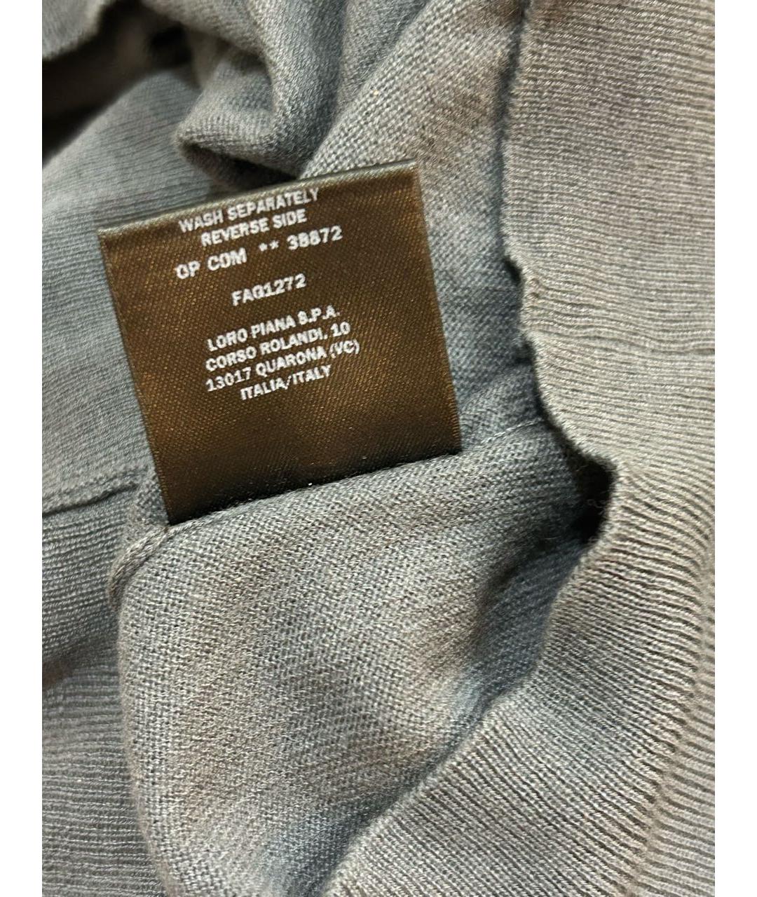 LORO PIANA Антрацитовый кашемировый джемпер / свитер, фото 4