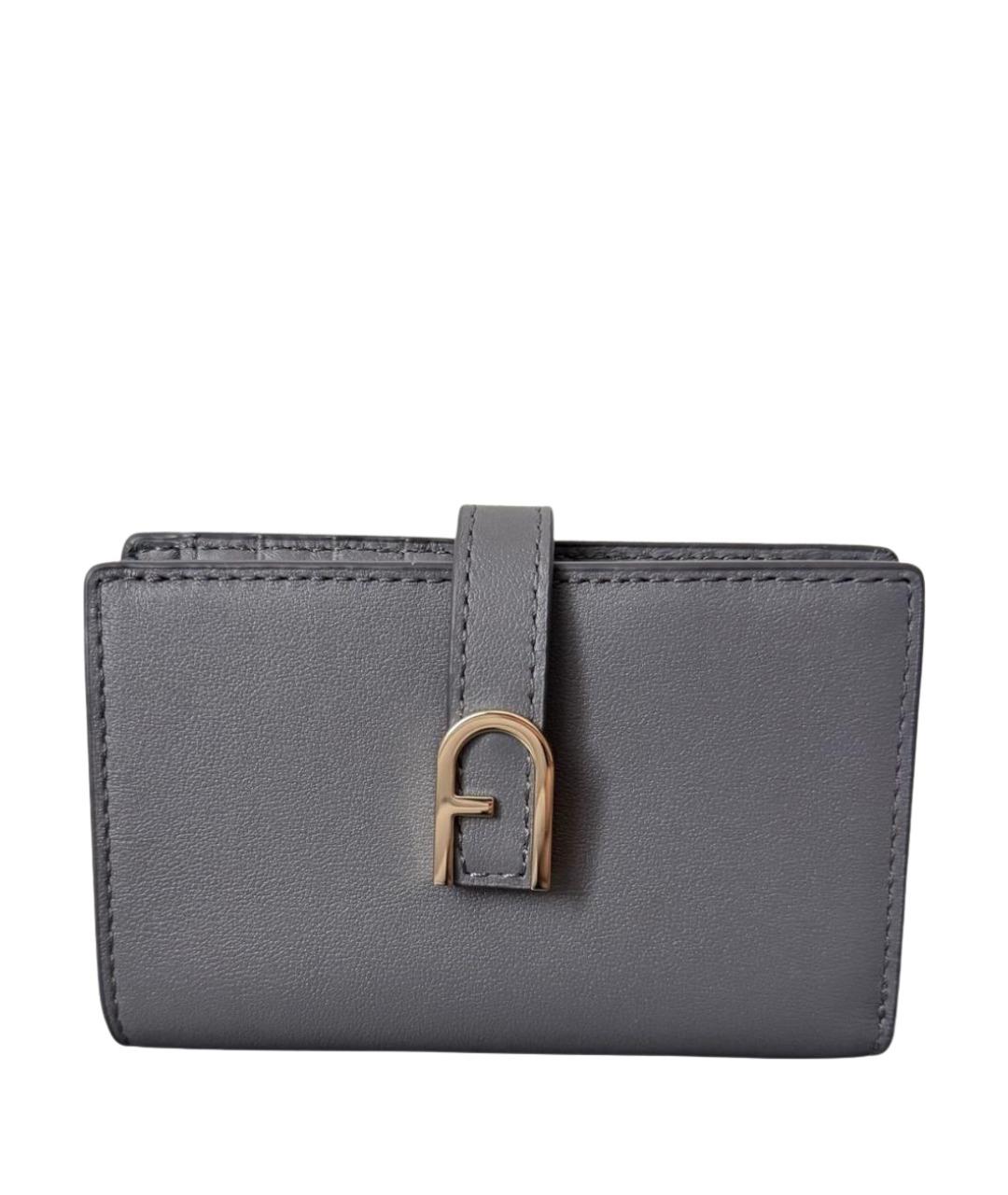 FURLA Серый кожаный кошелек, фото 1