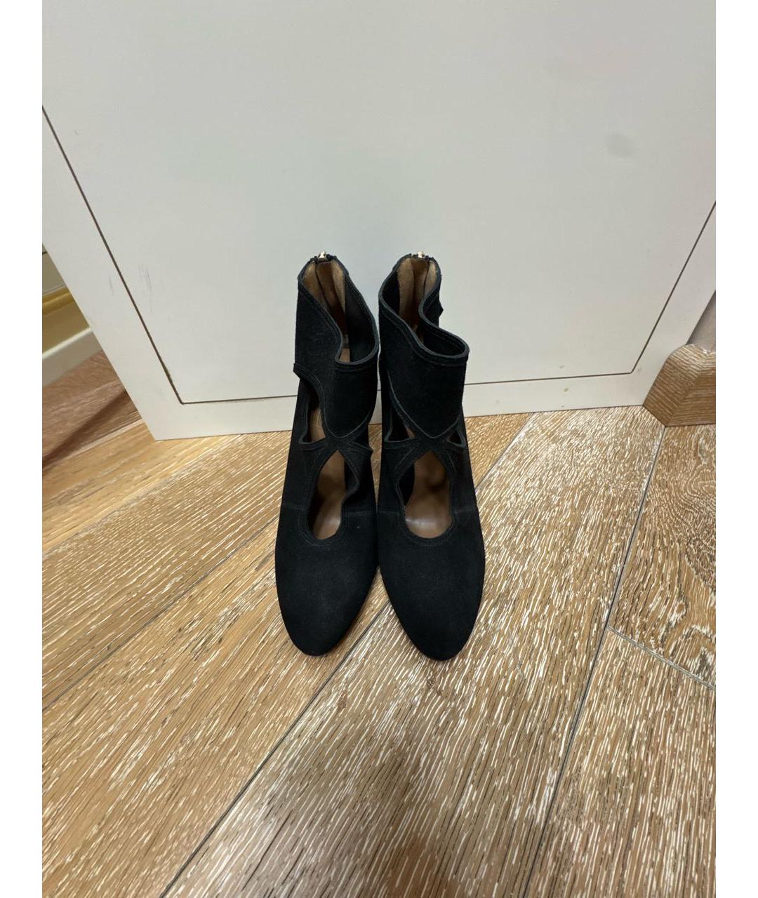 AQUAZZURA Черные замшевые ботильоны, фото 2